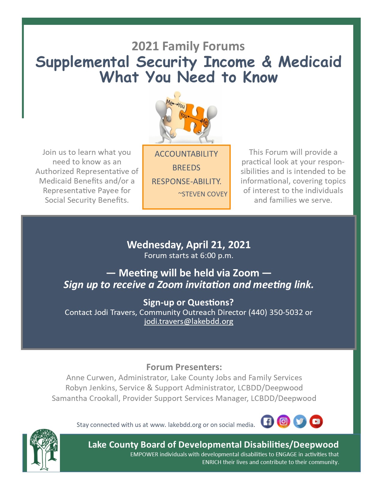 Family Forum – SSI & Medicaid