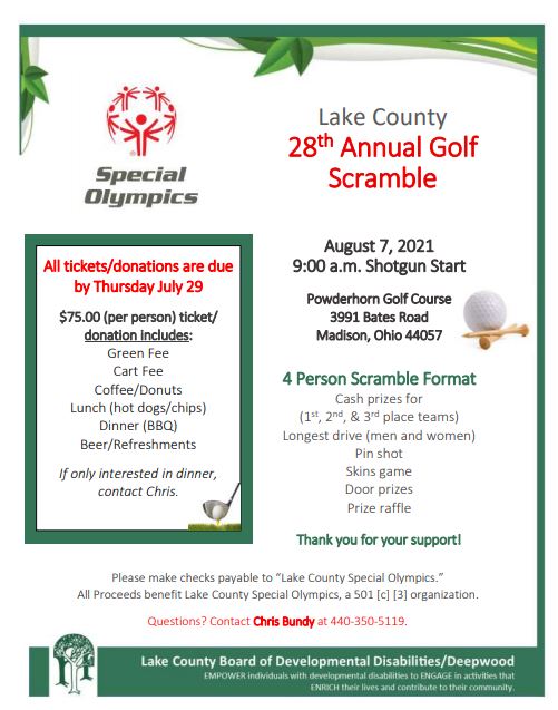 Lake County Special Olympics Golf Scramble