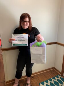 Congratulations to Megan Ferritto from Brittany Residential for being recognized by LCBDD/Deepwood as Day Program DSP of the Month for June!