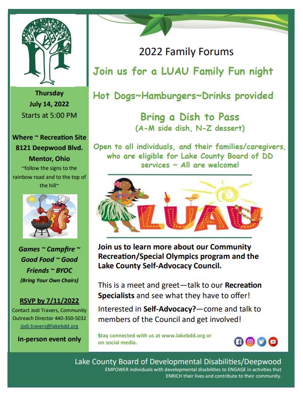 Family Forum – Luau Family Fun Night