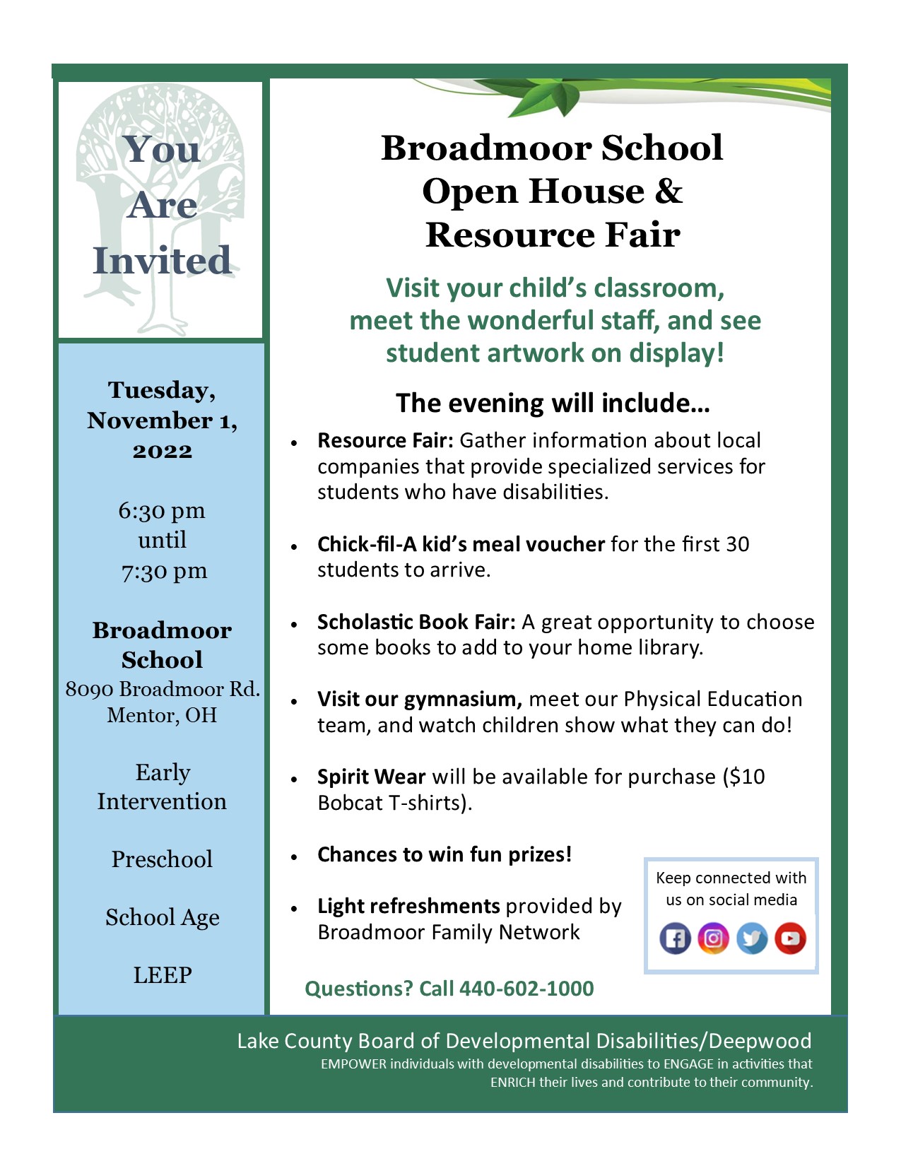 Broadmoor School Open House & Resource Fair