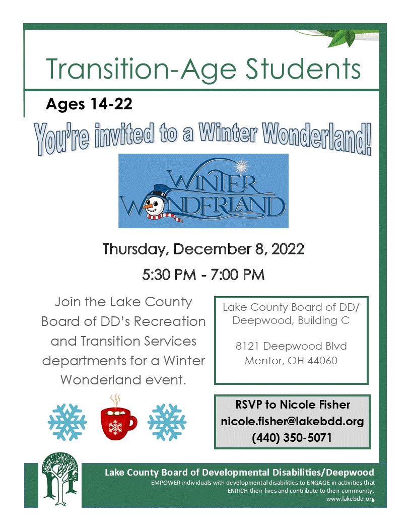 Winter Wonderland For Transition-Age Students