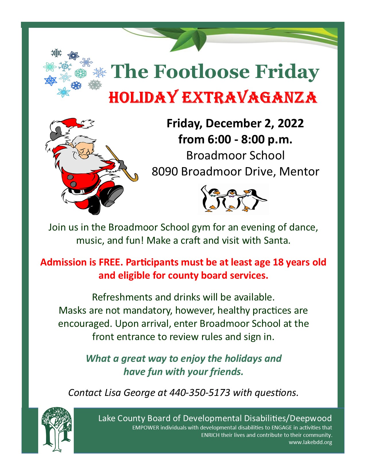 Footloose Friday Dance – Holiday Extravaganza