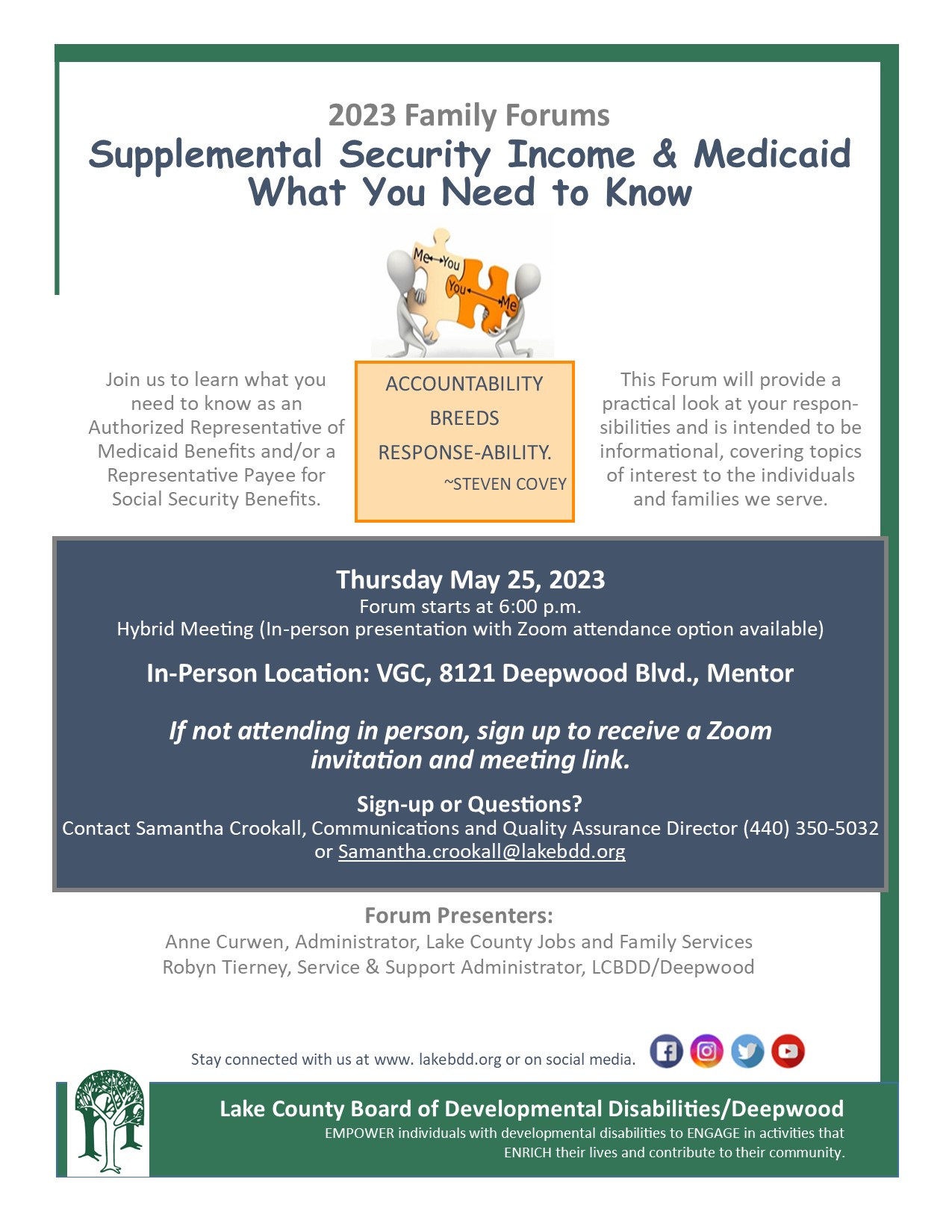 Family Forum – SSI & Medicaid