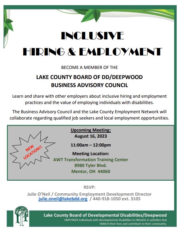 Business Advisory Council Meeting – Inclusive Hiring