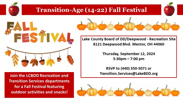 Fall Festival For Transition-Age Students