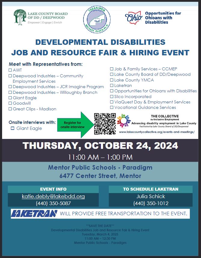 Developmental Disabilities Job And Resource Fair / Hiring Event