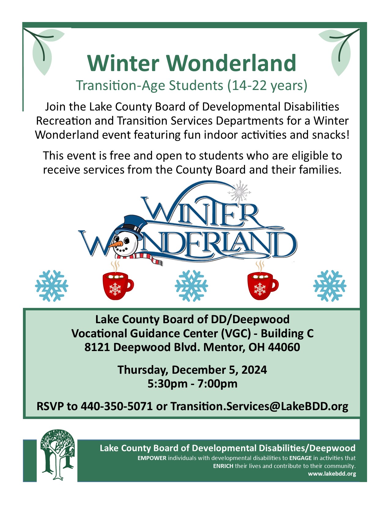 Winter Wonderland For Transition-Age Students