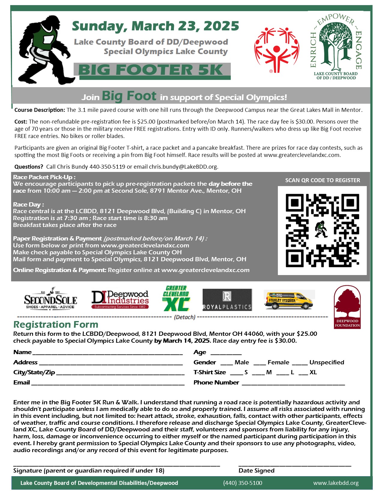 Special Olympics – Lake County Big Footer 5K