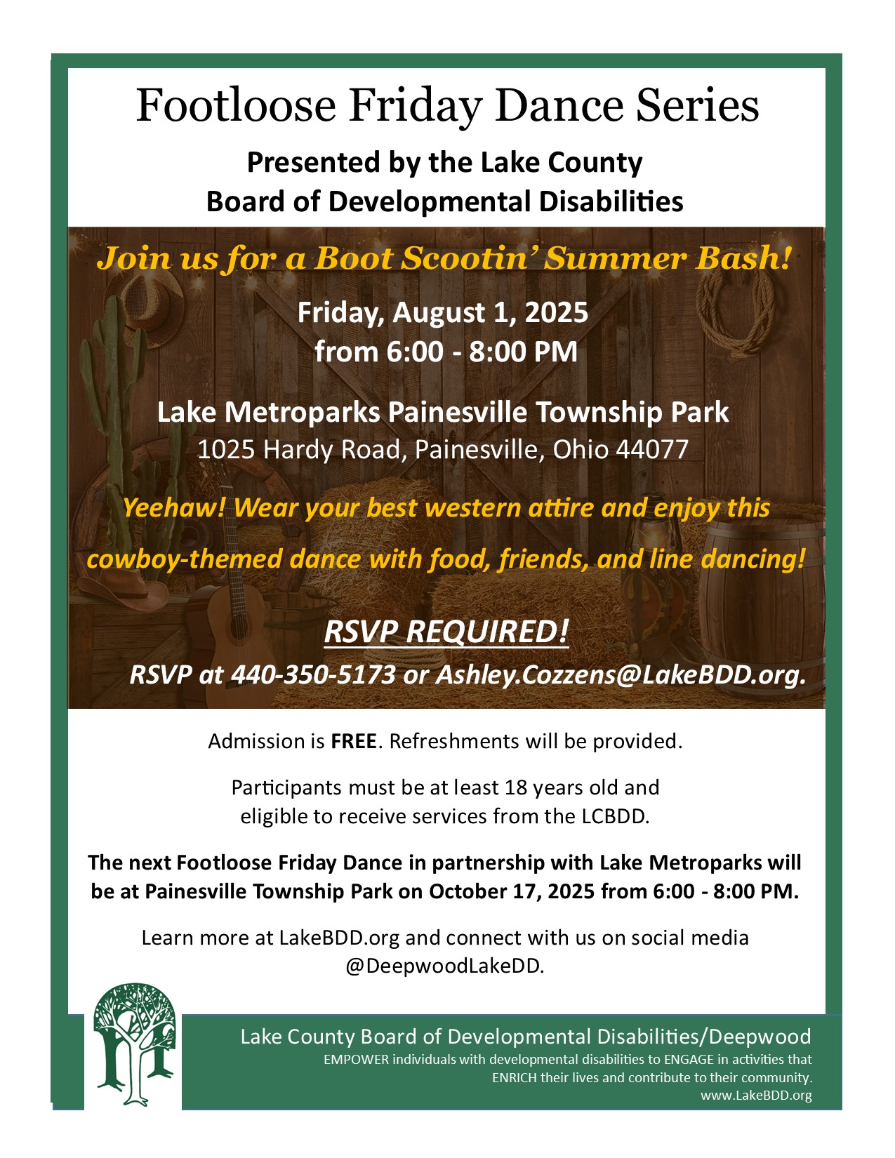 Footloose Friday Dance – Boot Scootin’ Summer Bash!