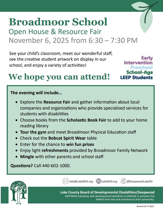Broadmoor School Open House / Resource Fair