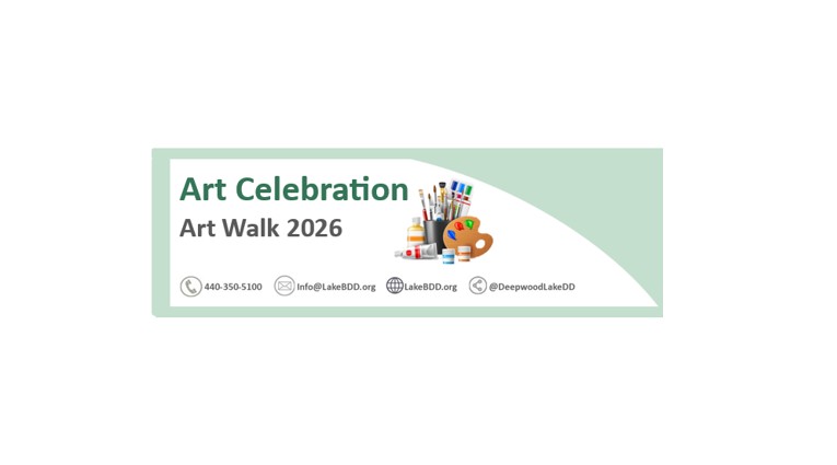 Art Celebration - Art Walk 2026 Showcasing Paint Palette And Brushes.