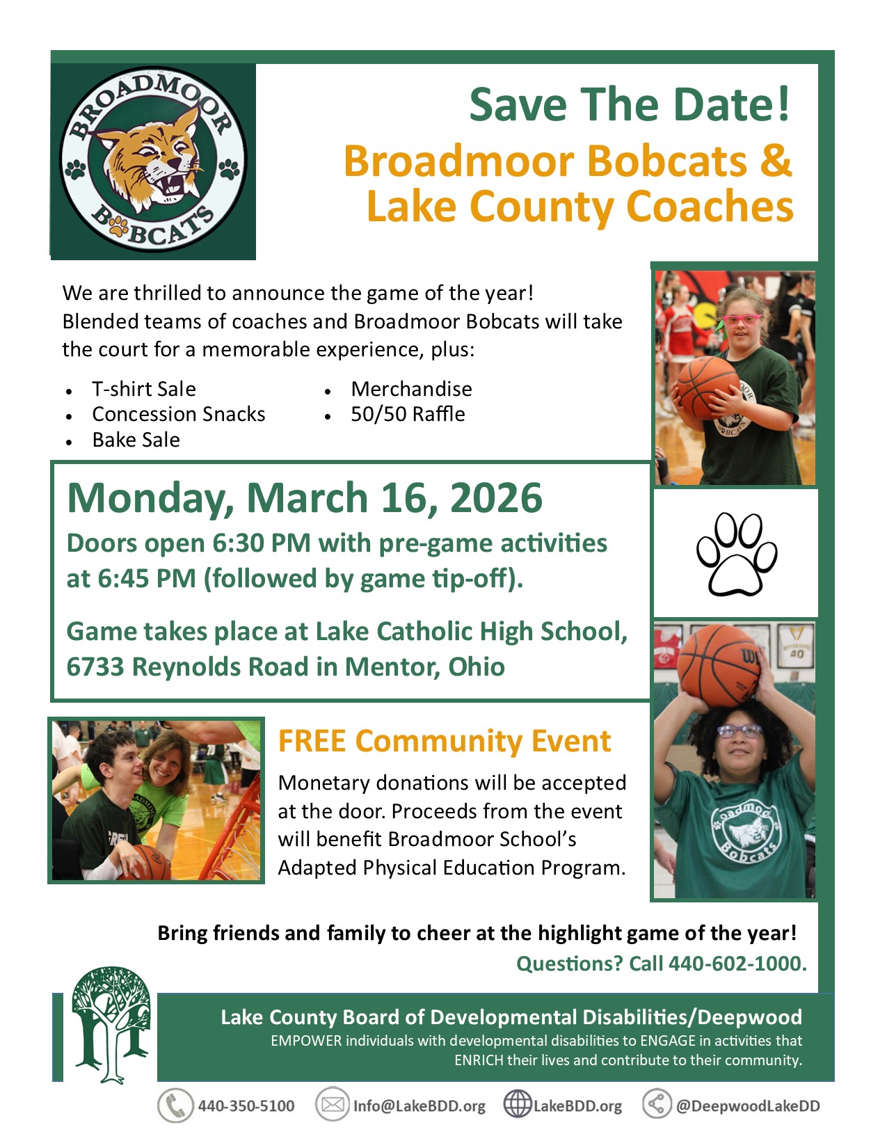 Broadmoor Bobcats – Coaches Basketball Game